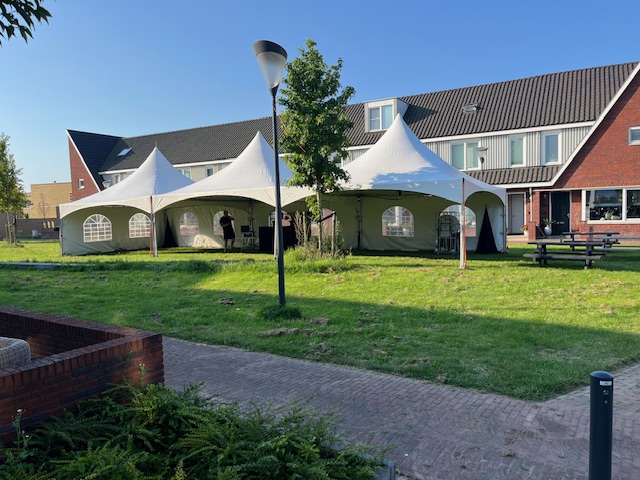 Pagodetent 6x6 meter wit