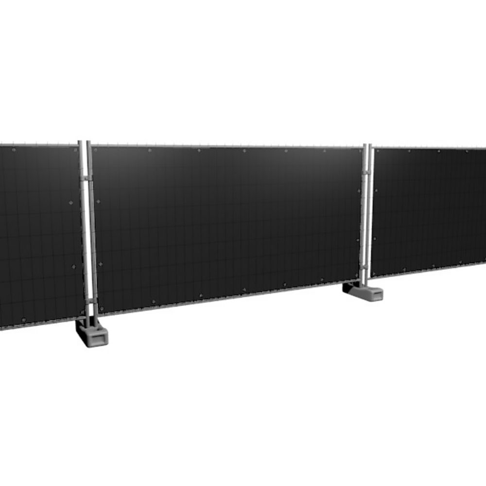 25 x bouwhek zwart gezeild inclusief klem 3x2,5 meter