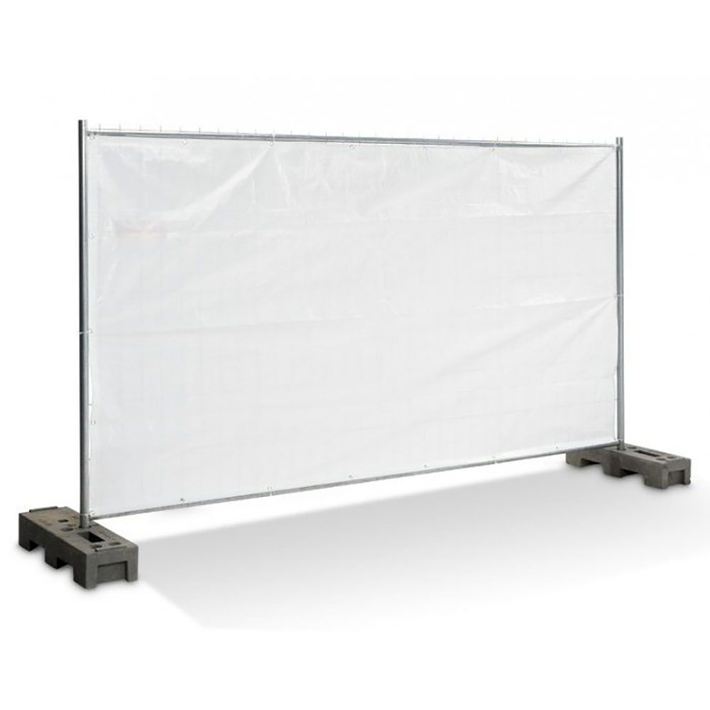 30 x bouwhek wit gezeild inclusief klem 3x2,5 meter