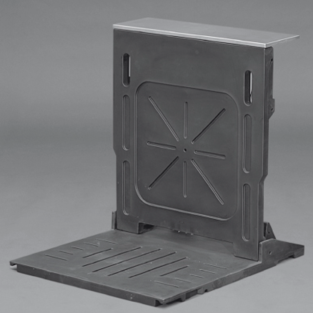 Bar/horeca barrier met roestvrij staal afzetblad (koppelbaar)